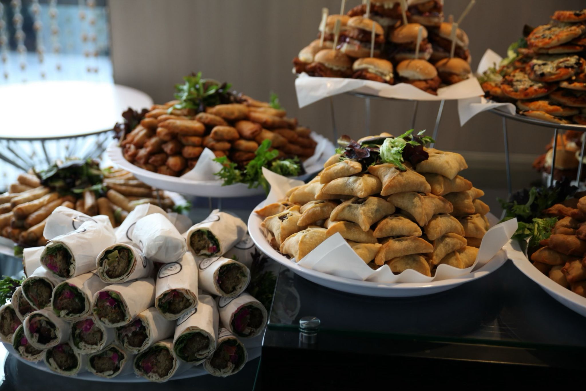 Elegant appetizer platter with gourmet selections